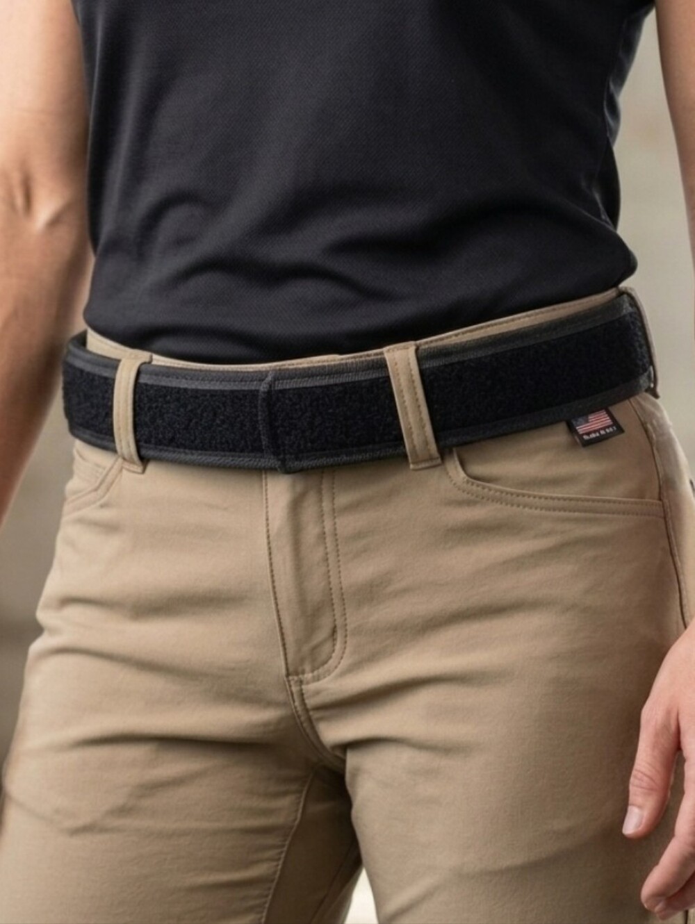 Adjustable Black Tactical Belt - Small
